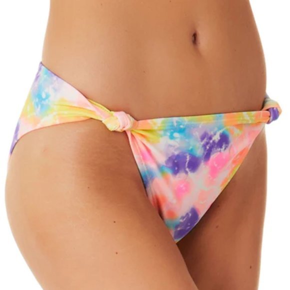 California Waves Tie‎ Dye Knotted Bikini Swim Bottoms Multicolor - Picture 9 of 15